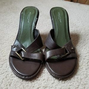 Brown leather sandals